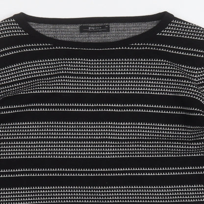 Womens UK Size 14 Papaya Black Pullover Jumper