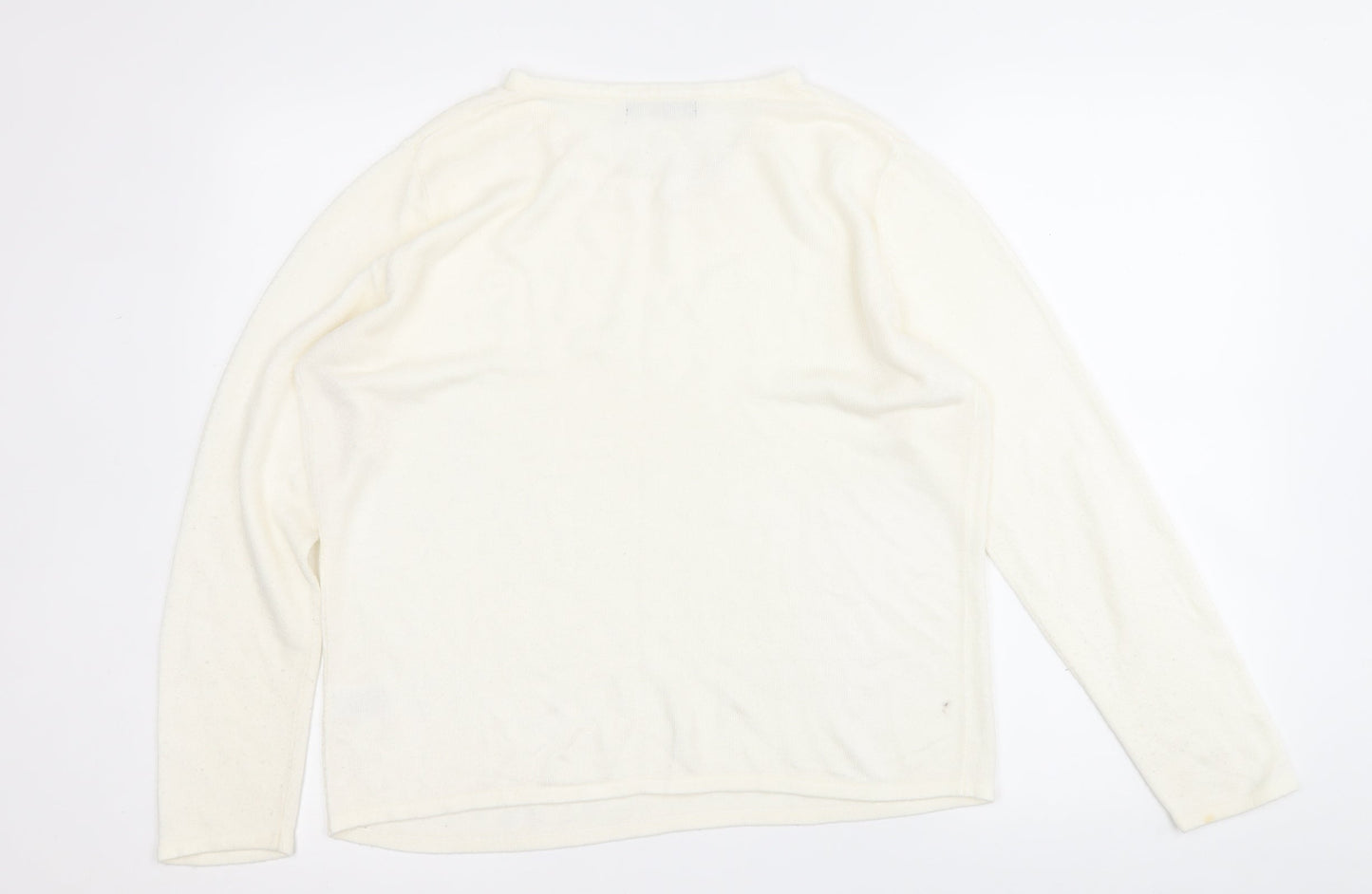 Womens UK Size M BM White Pullover Jumper