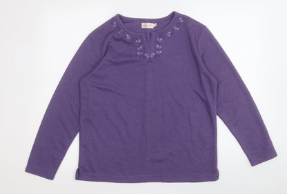 Womens UK Size S Bonmarché Purple Pullover Jumper