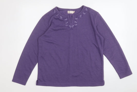 Womens UK Size S Bonmarché Purple Pullover Jumper