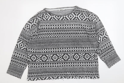 Womens UK Size XL Peacocks Black Pullover Jumper