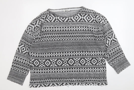 Womens UK Size XL Peacocks Black Pullover Jumper