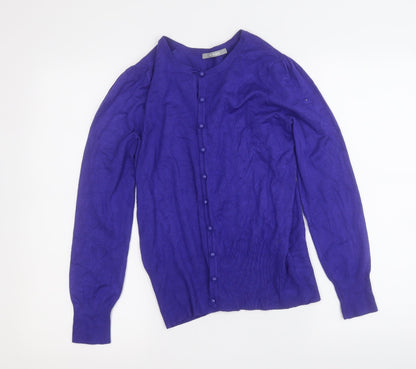 Womens UK Size 12 Marks and Spencer Blue Cardigan Jumper