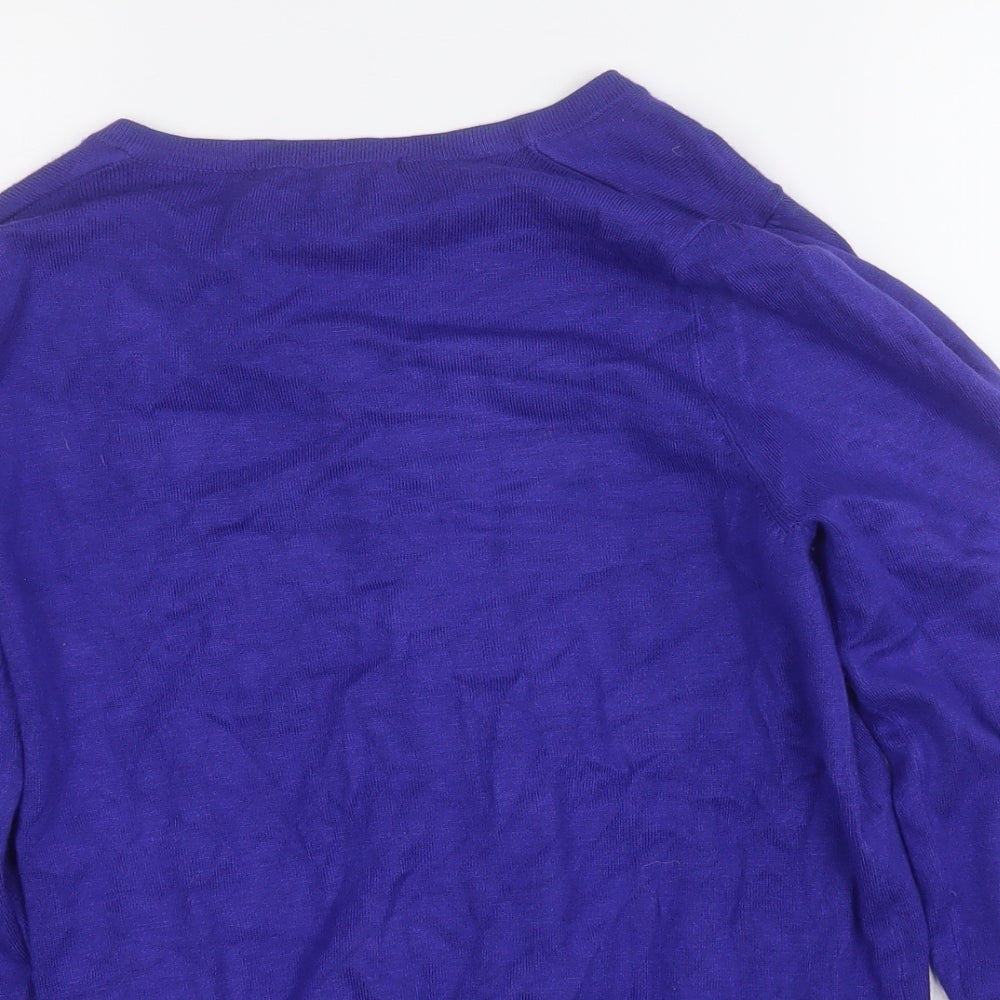 Womens UK Size 12 Marks and Spencer Blue Cardigan Jumper