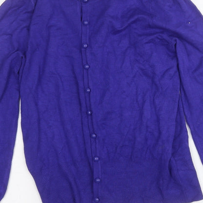 Womens UK Size 12 Marks and Spencer Blue Cardigan Jumper