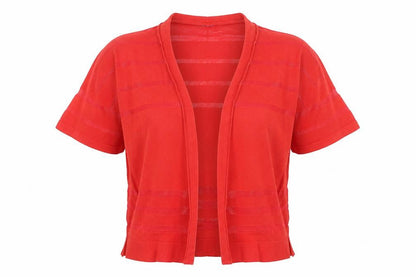Womens UK Size 14 Nutmeg Red Cardigan Jumper