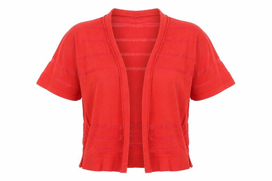 Womens UK Size 14 Nutmeg Red Cardigan Jumper
