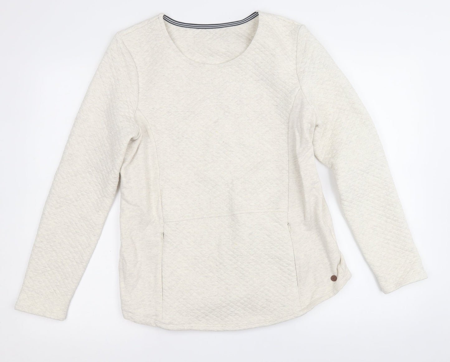 Womens UK Size M Preworn White Pullover Jumper