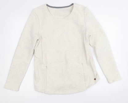 Womens UK Size M Preworn White Pullover Jumper