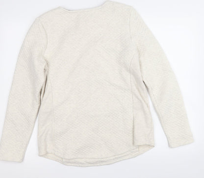Womens UK Size M Preworn White Pullover Jumper