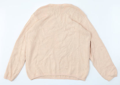 Womens UK Size 14 Marks and Spencer Pink Pullover Jumper