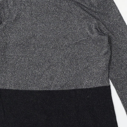 Avenue Womens Silver Round Neck  Cotton Pullover Jumper Size 12