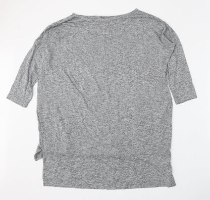 River Island Womens Grey Round Neck  Viscose Pullover Jumper Size 10