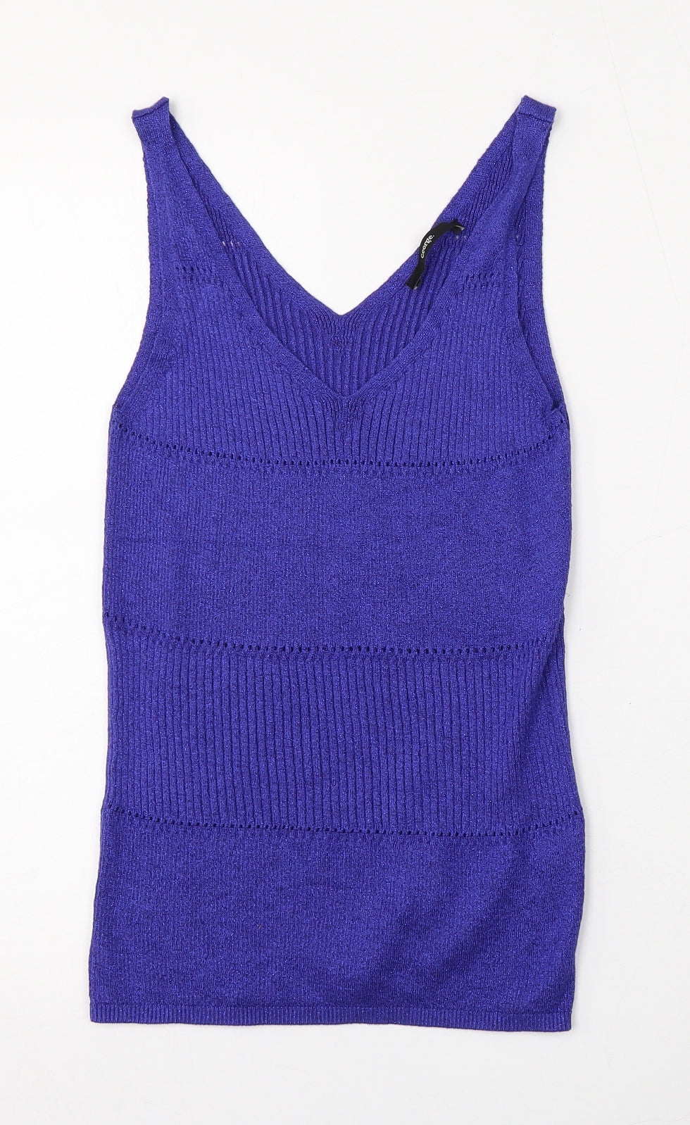 George Womens Purple V-Neck  Viscose Vest Jumper Size 12