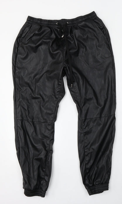 Womens UK Size 12 Papaya Regular Fit  Black Trousers