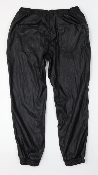 Womens UK Size 12 Papaya Regular Fit  Black Trousers
