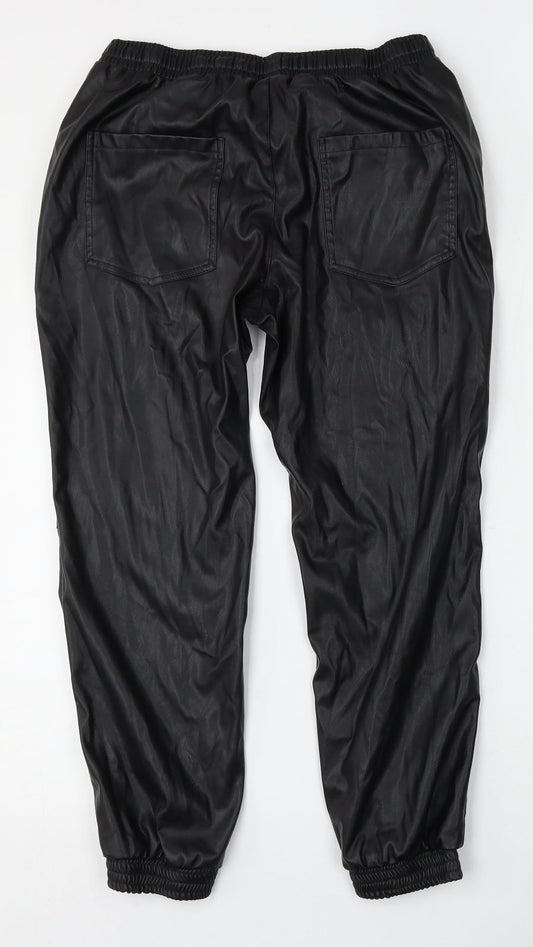 Womens UK Size 12 Papaya Regular Fit  Black Trousers