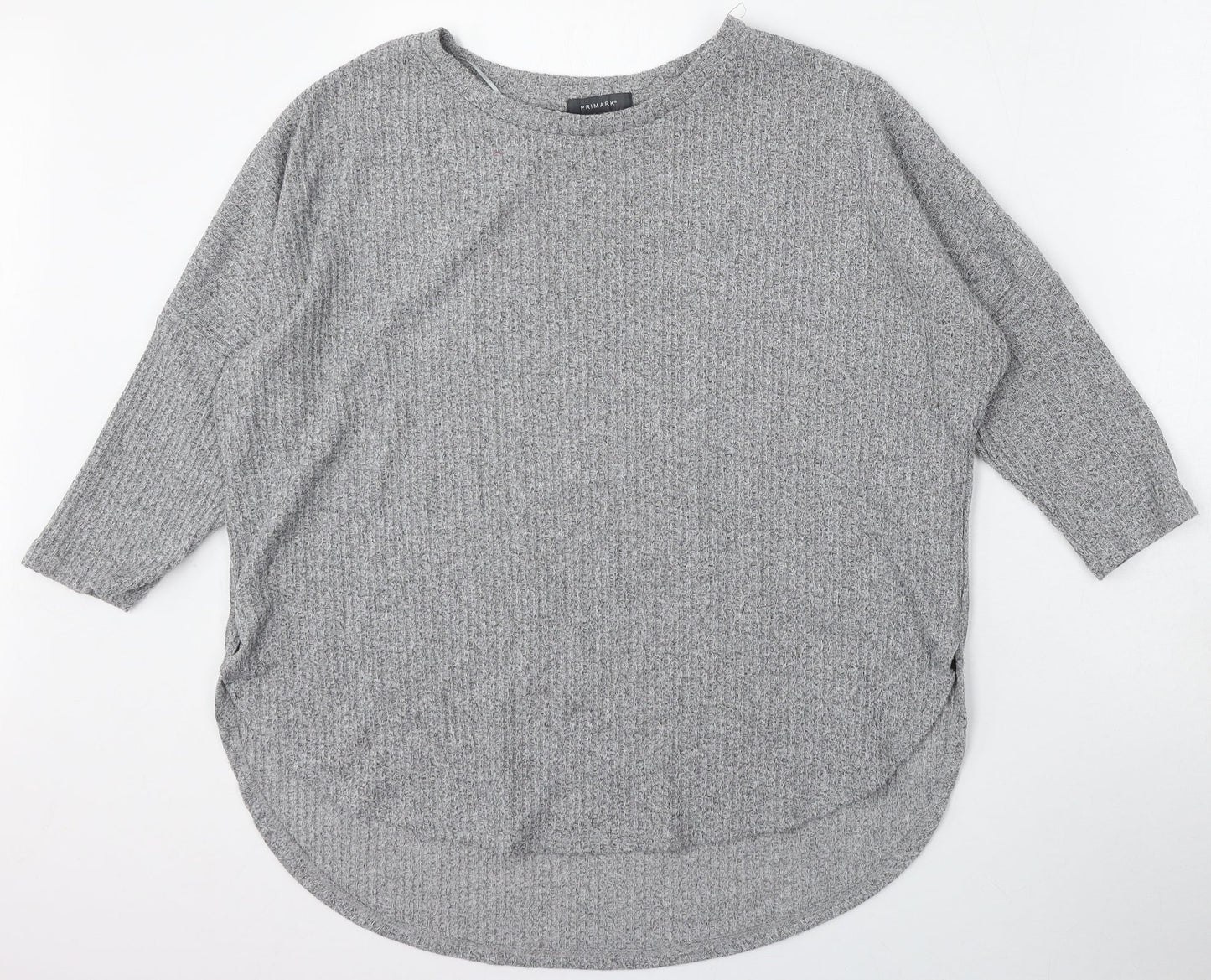 Primark Womens Grey Round Neck  Polyester Pullover Jumper Size 12