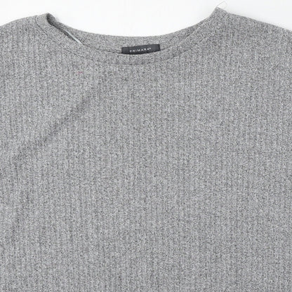 Primark Womens Grey Round Neck  Polyester Pullover Jumper Size 12