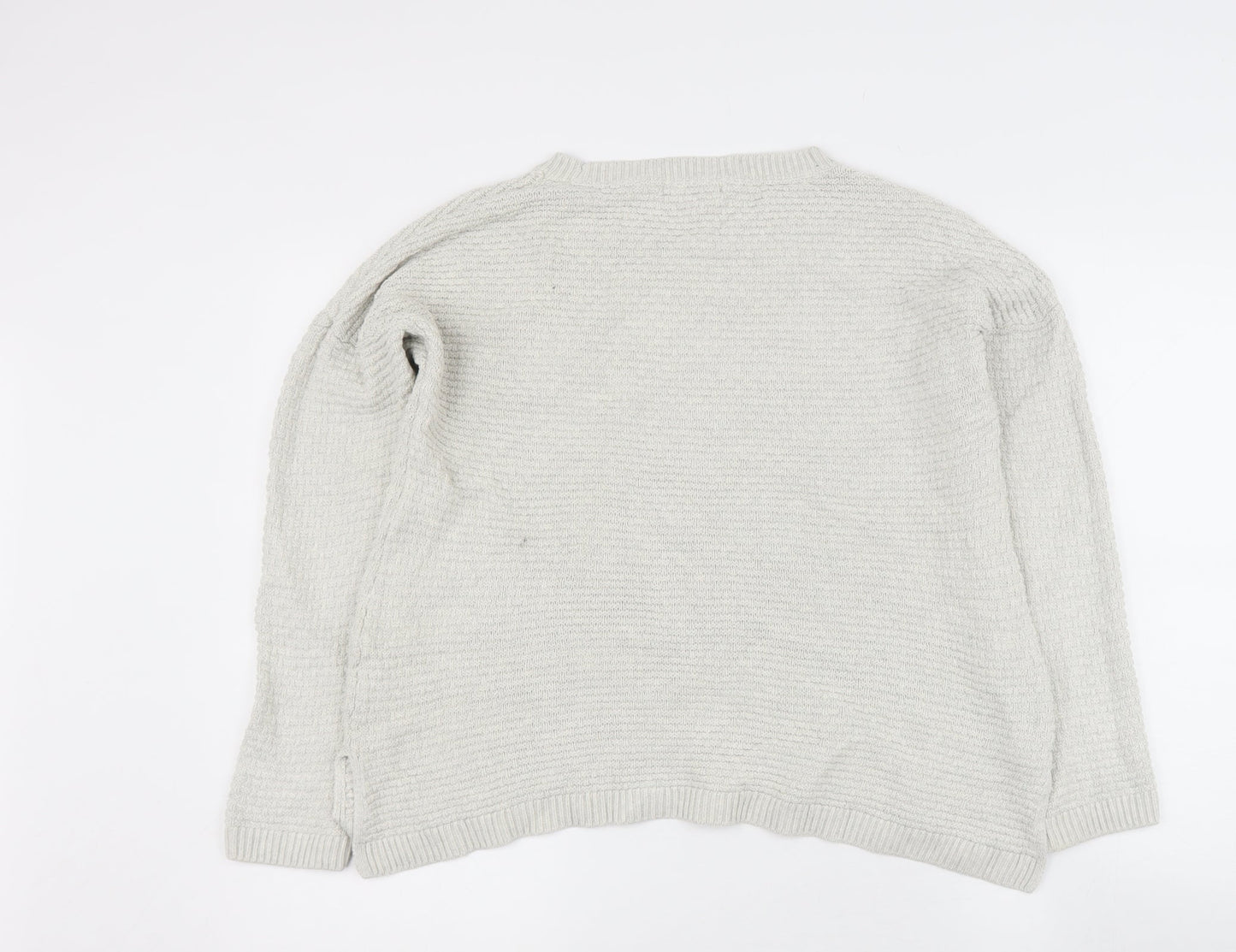 Dickens & Jones Mens Beige Round Neck  Cotton Pullover Jumper Size S