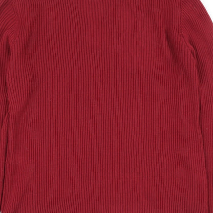 Select Womens Purple V-Neck  Acrylic Pullover Jumper Size XL