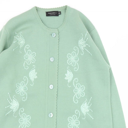 Womens UK Size XL paramour Green Pullover Jumper