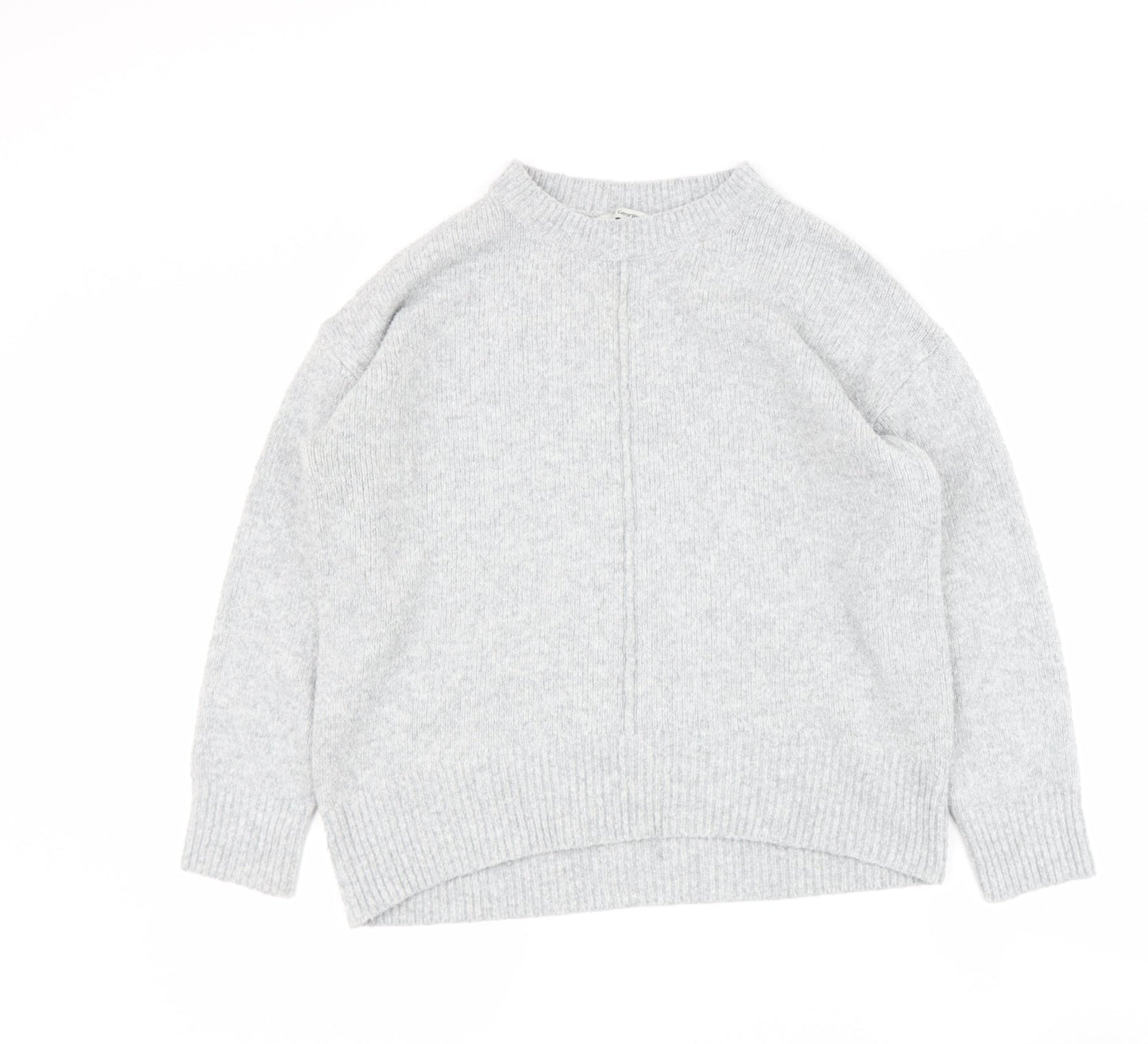 george  Womens Grey Round Neck  Polyester Pullover Jumper Size M