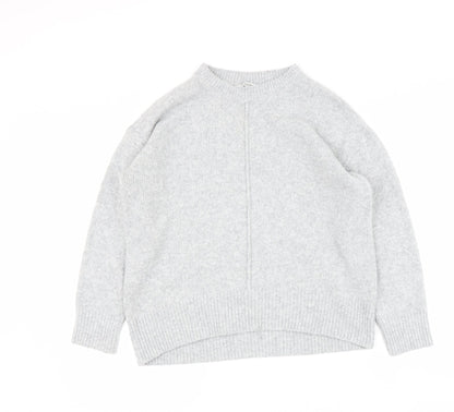 george  Womens Grey Round Neck  Polyester Pullover Jumper Size M