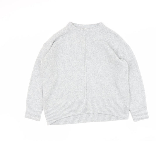 george  Womens Grey Round Neck  Polyester Pullover Jumper Size M