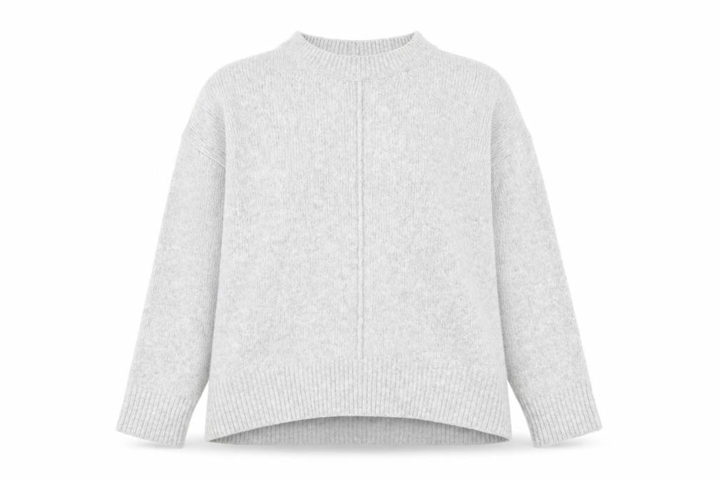 George  Womens Grey Round Neck  Polyester Pullover Jumper Size M