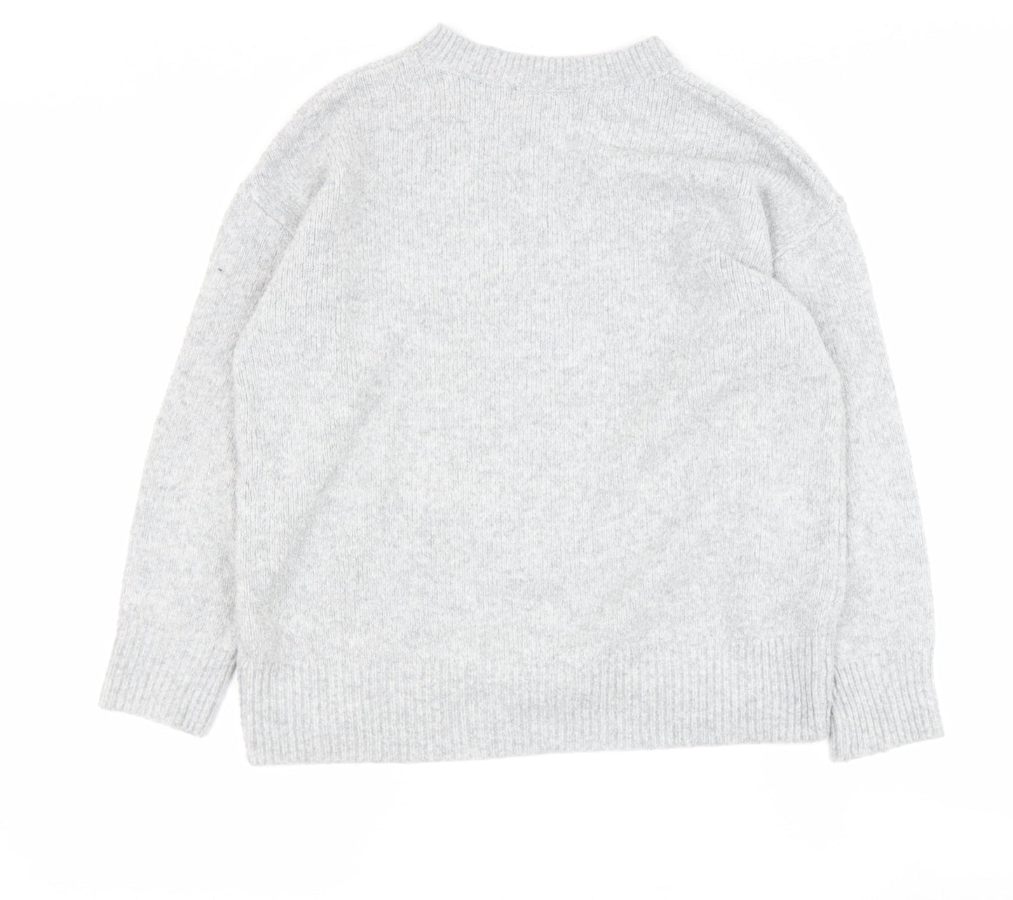 george  Womens Grey Round Neck  Polyester Pullover Jumper Size M