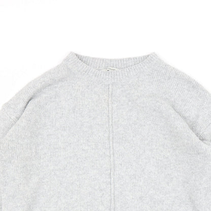 george  Womens Grey Round Neck  Polyester Pullover Jumper Size M