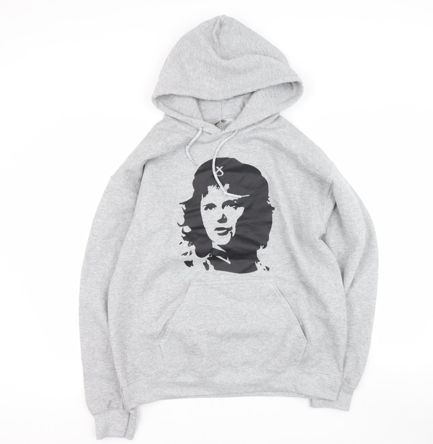 Mens UK Size M Gildan Grey Pullover Hoodie