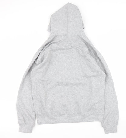 Mens UK Size M Gildan Grey Pullover Hoodie