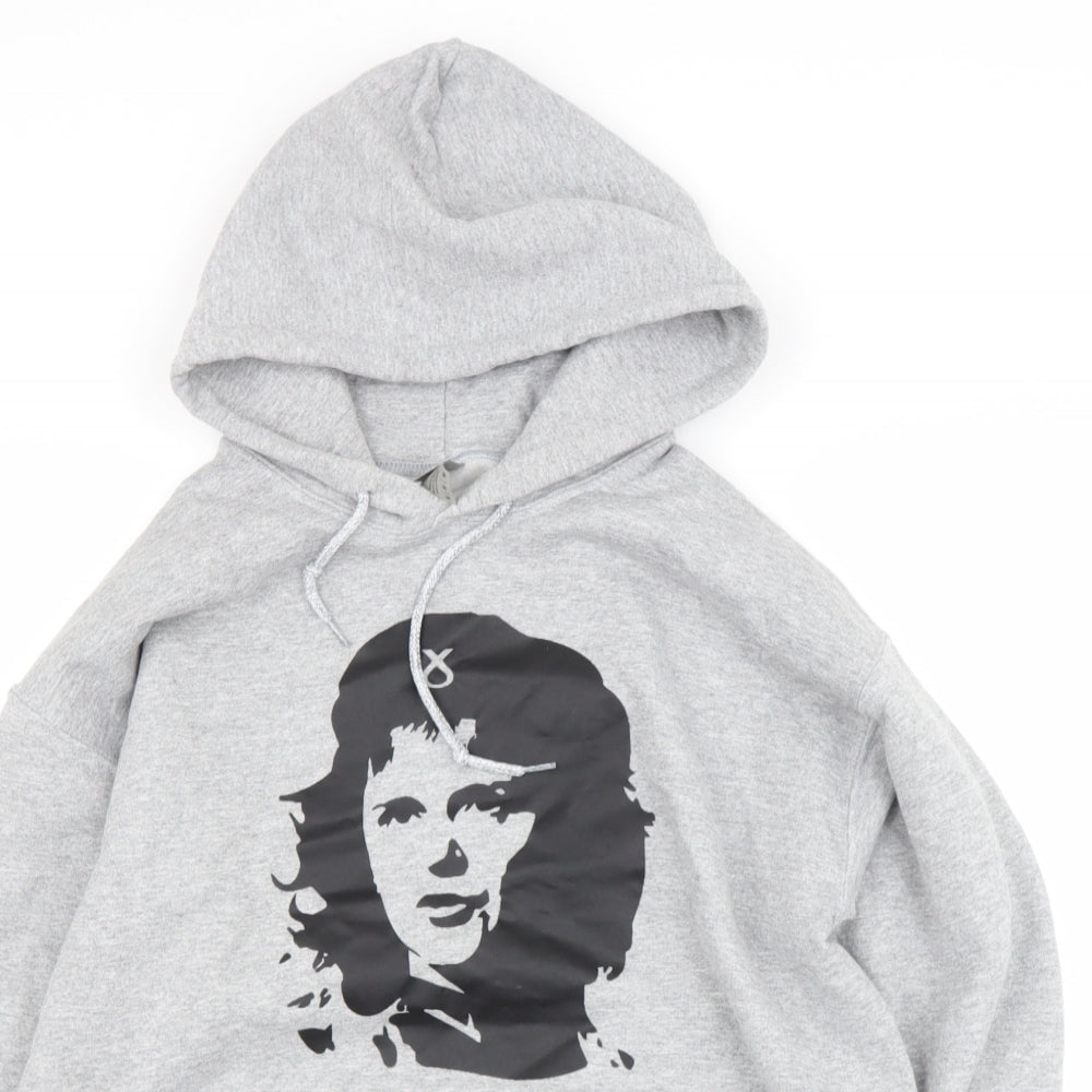 Mens UK Size M Gildan Grey Pullover Hoodie