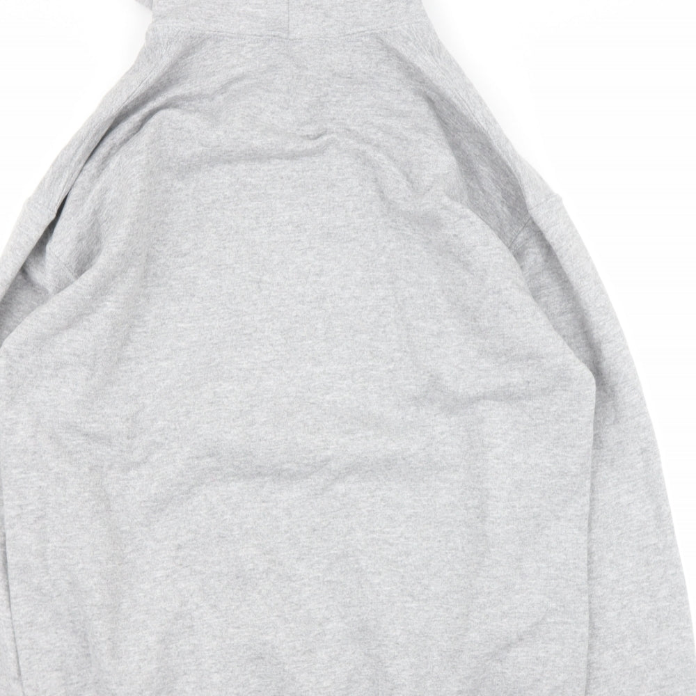 Mens UK Size M Gildan Grey Pullover Hoodie