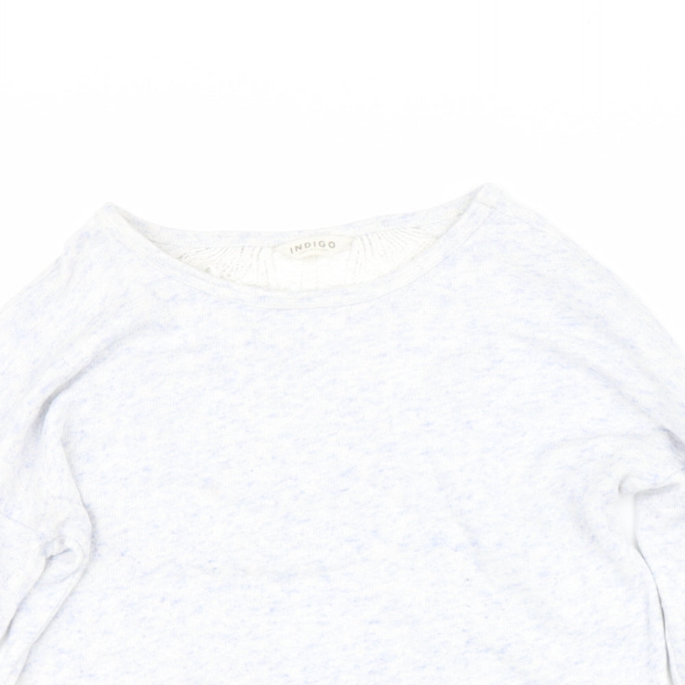 Womens UK Size M Indigo Blue Pullover Jumper