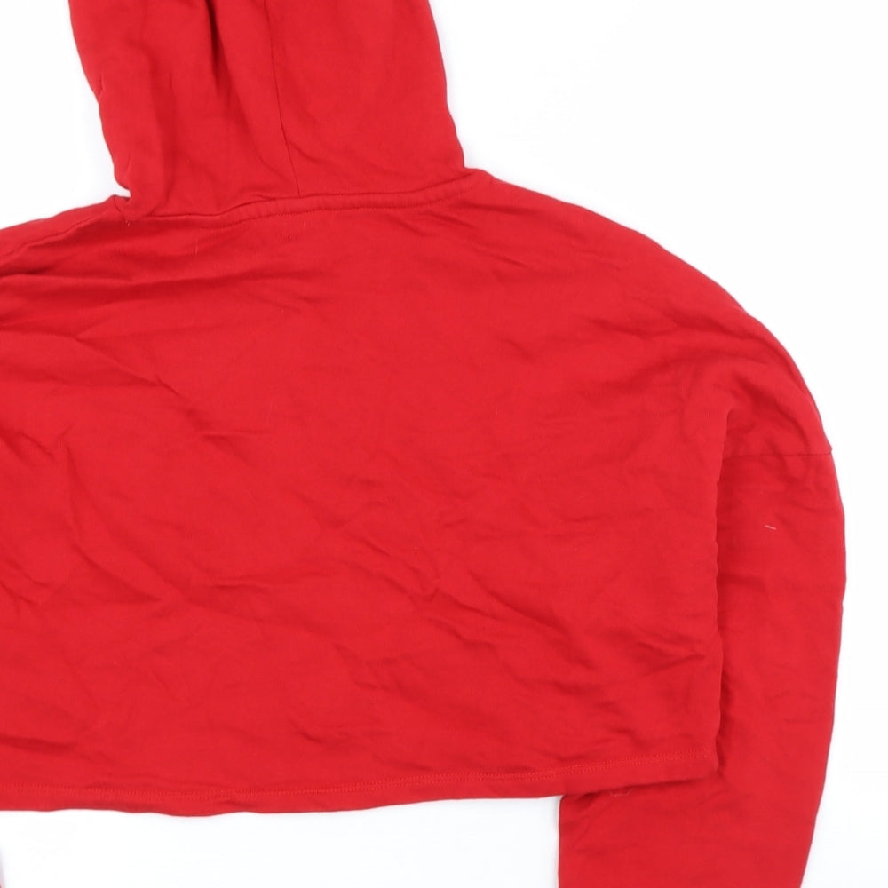 H&M Womens Red  Cotton Pullover Sweatshirt Size S   - Heart