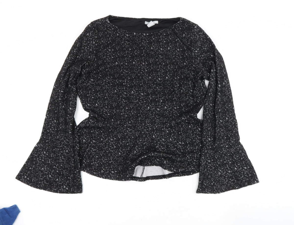 Womens UK Size M H&M Black Pullover Jumper