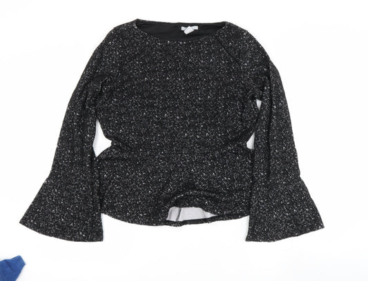 Womens UK Size M H&M Black Pullover Jumper