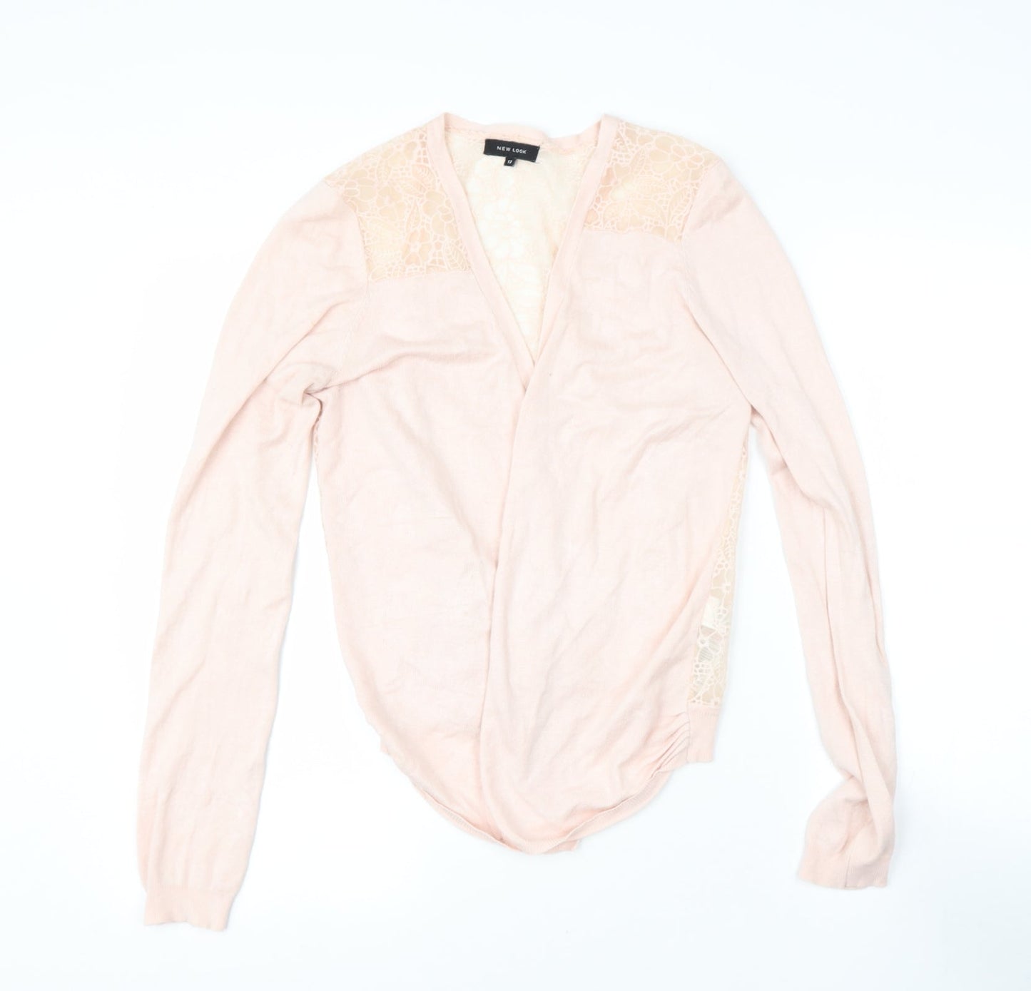 Womens UK Size 12 NEWLOOK Pink Cape Jumper