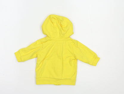 George Baby Yellow  Cotton Full Zip Jumper Size 0-3 Months  Zip