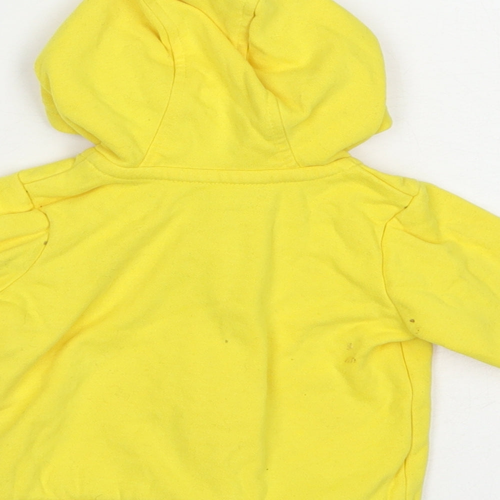 George Baby Yellow  Cotton Full Zip Jumper Size 0-3 Months  Zip