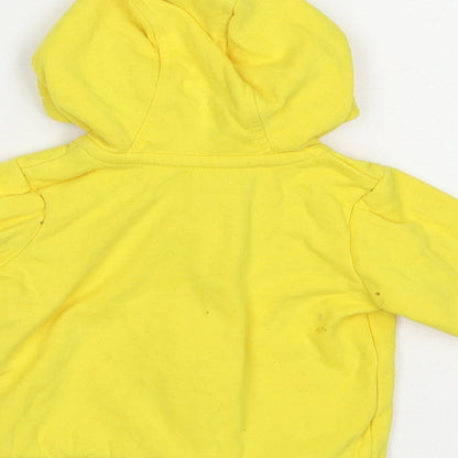 George Baby Yellow  Cotton Full Zip Jumper Size 0-3 Months  Zip
