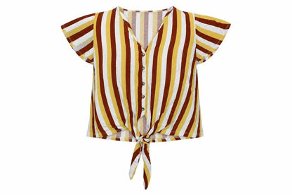 Womens UK Size 8 New Look Yellow Basic Blouse