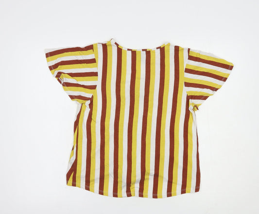 Womens UK Size 8 New Look Yellow Basic Blouse
