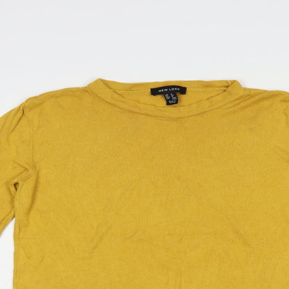 Womens UK Size 8 New Look Yellow Pullover Jumper