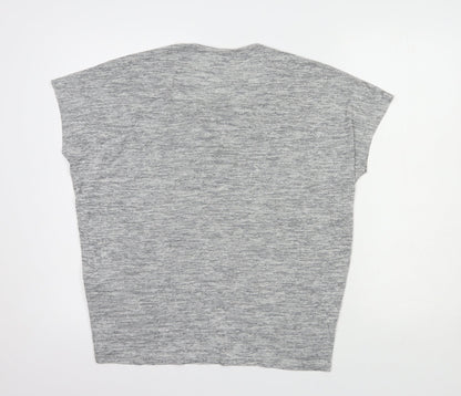 Womens UK Size S New Look Grey Basic Blouse