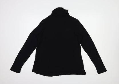 Crosby Womens Black  Modal Basic Blouse Size XL High Neck