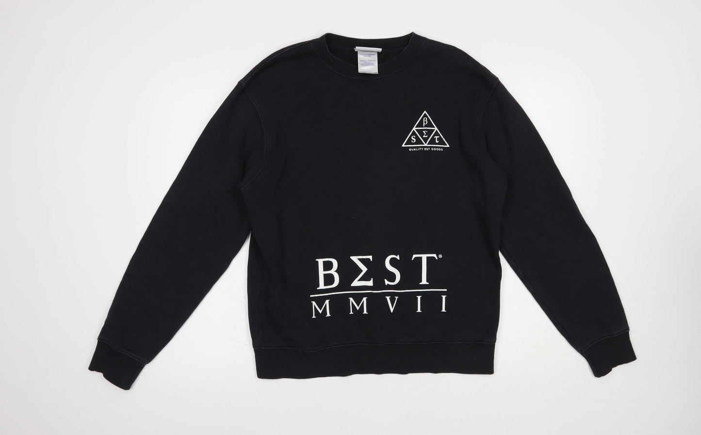 Best Womens Black  Cotton Pullover Sweatshirt Size M  Pullover